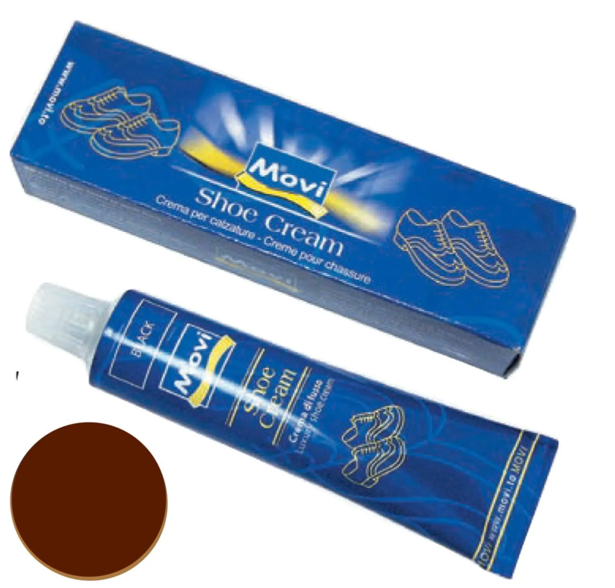 Crema "Shoe Cream" in tubetto marrone rossiccio