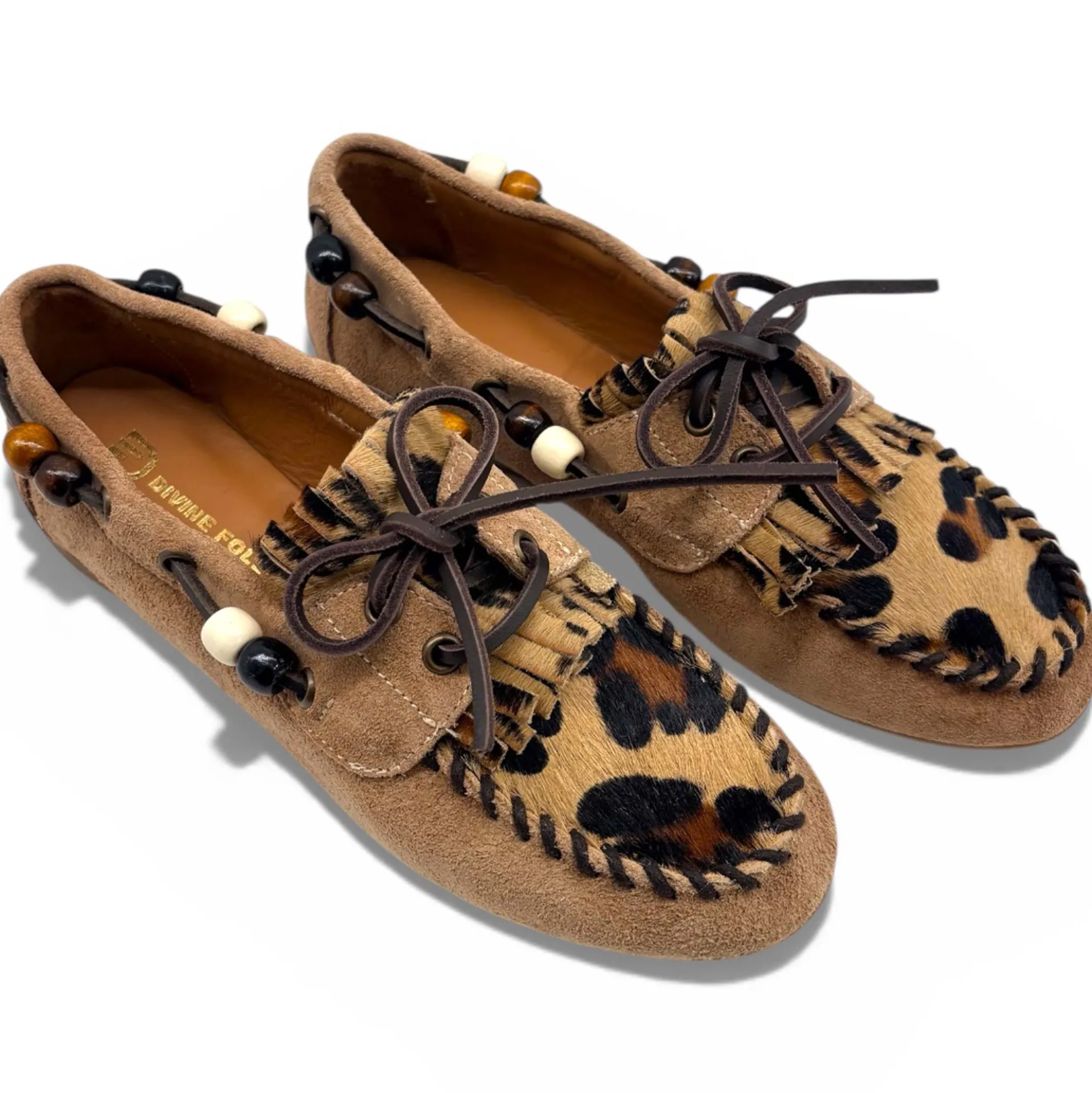 Mocassini Divine Follie "NOA07C" caramel/leo