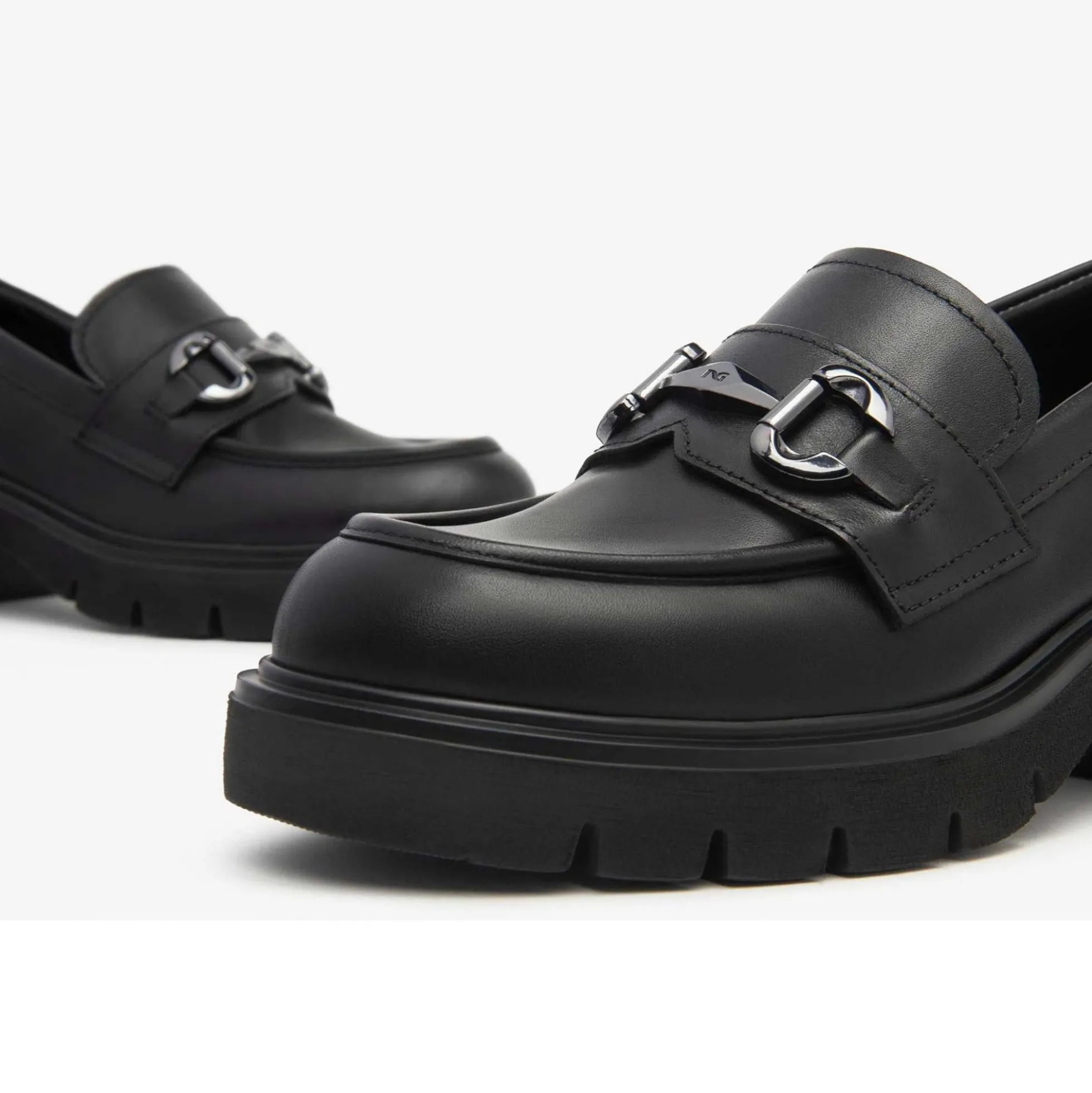 Mocassini NeroGiardini I513980-100 I513980 3980 scarpe