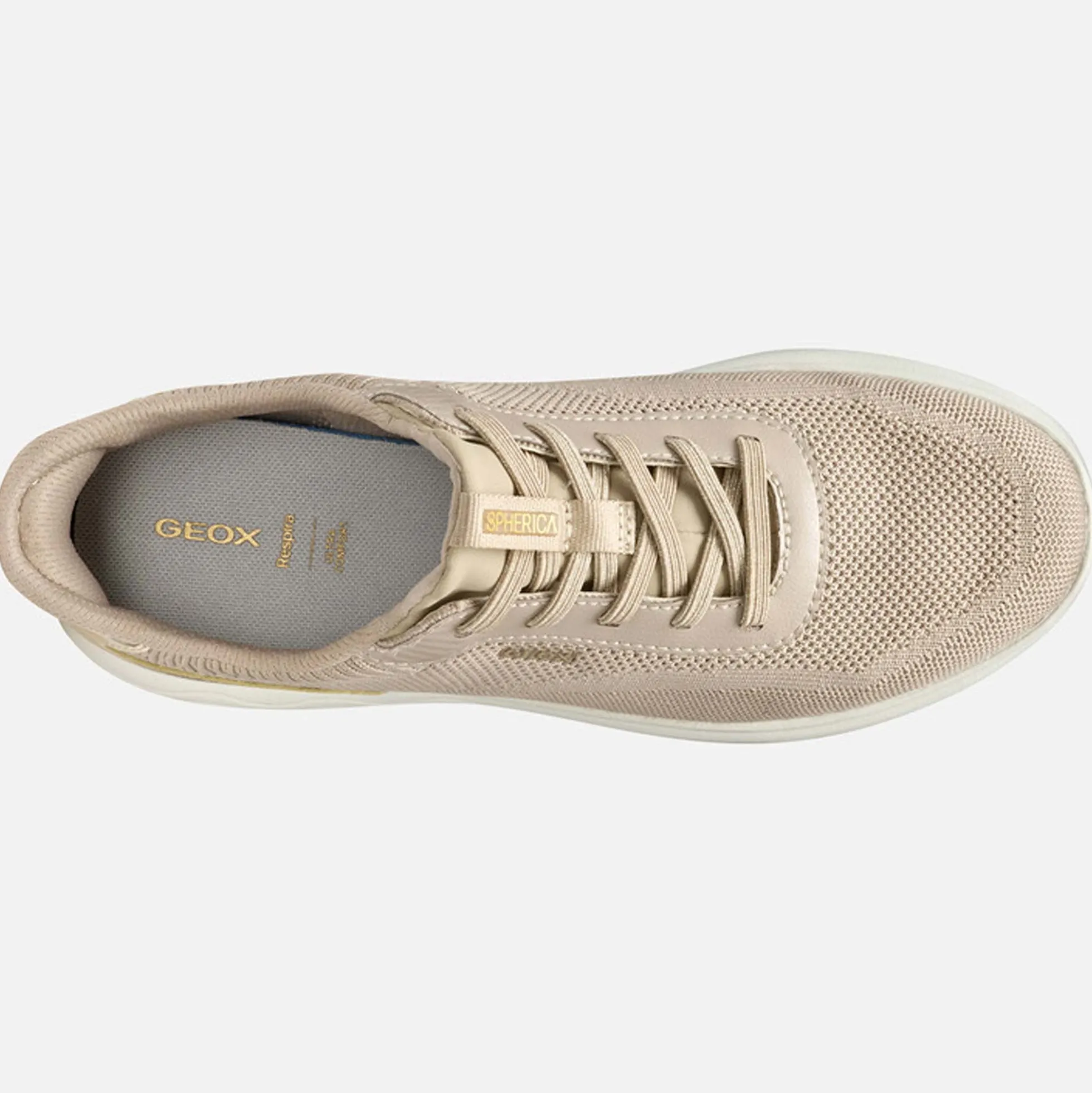 Sneakers GEOX "Spherica Plus A" taupe/gold