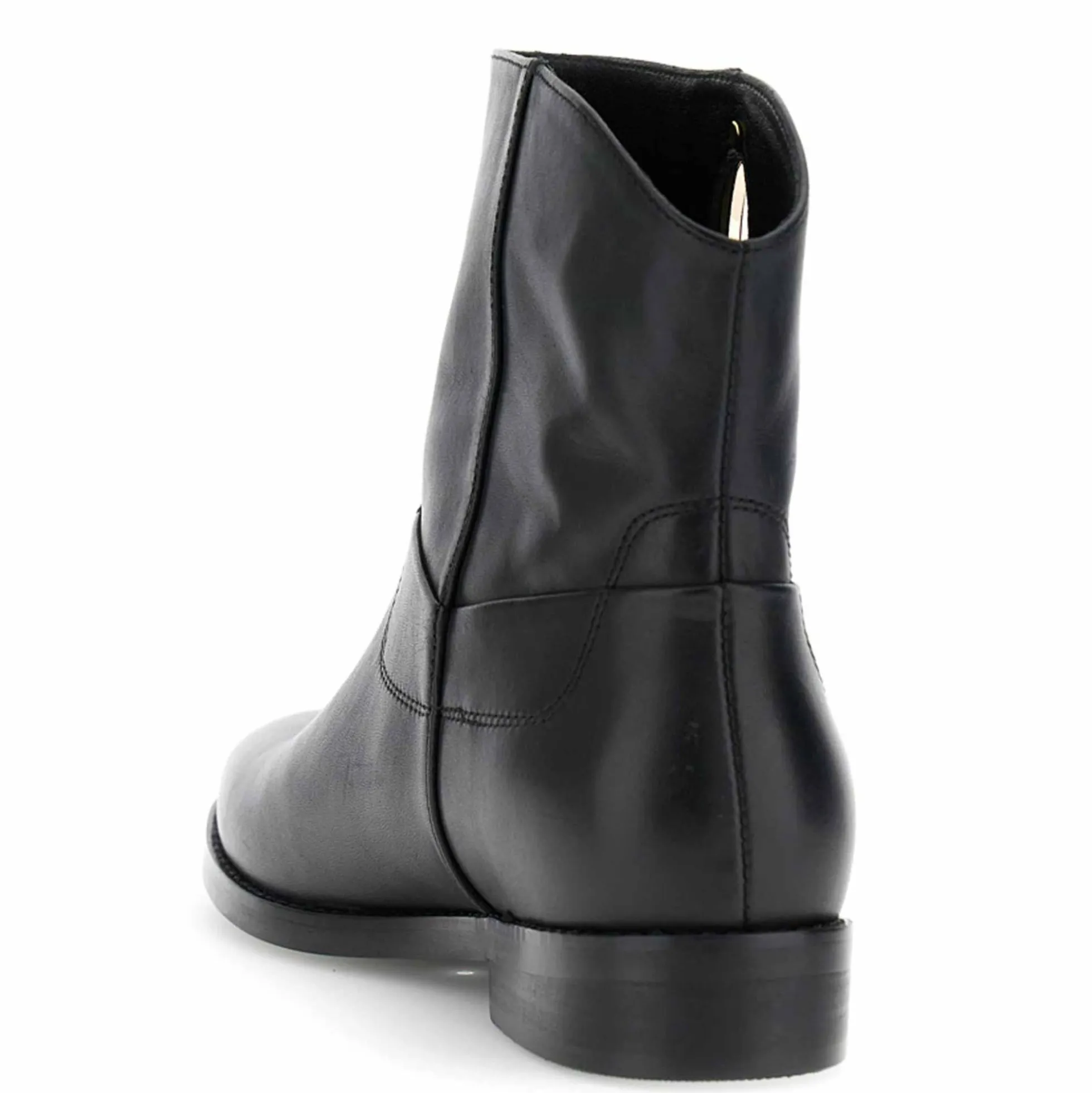 Stivaletto CafèNoir FB1500 scarpe donna in pelle con accessorio ovale nero